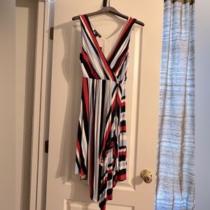 Asymmetrical Wrap Dress- INC